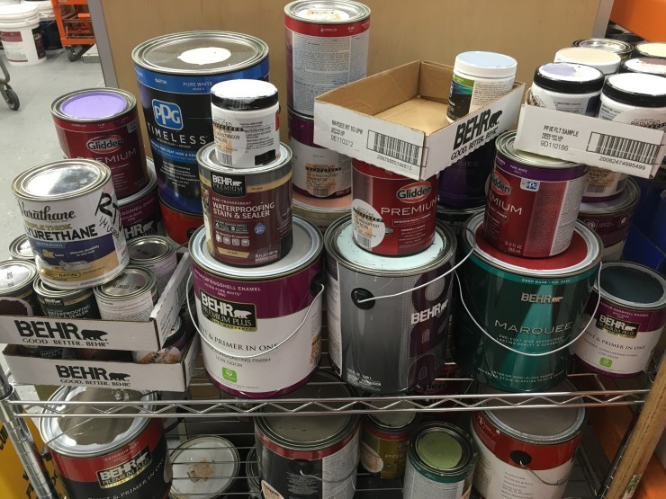 Home Depot clearance paint.