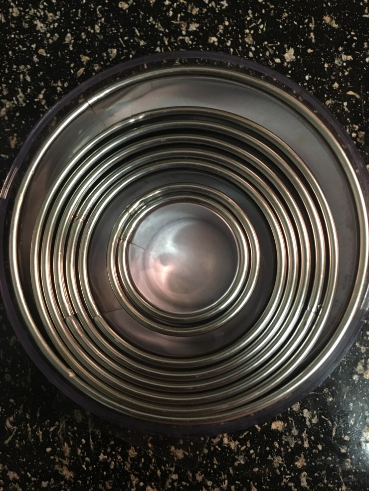 Ring molds for plating food.