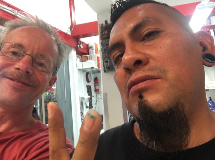 Beto Salazar, tattoo artist.