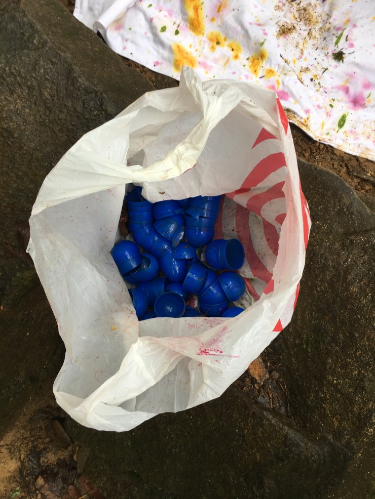 Eggs ready to put in the trash.