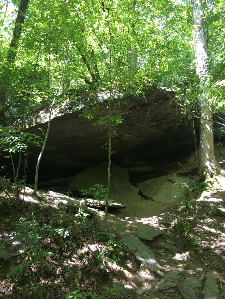 A huge rock overhang.