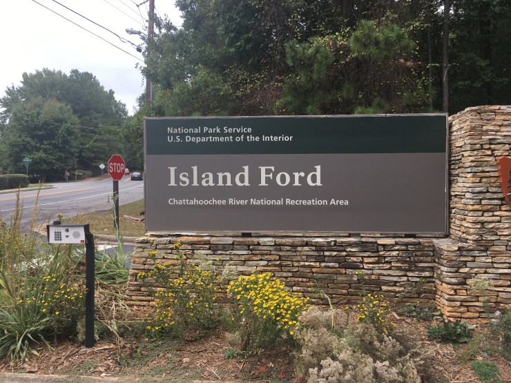 Entrance to Island Ford recreation area.