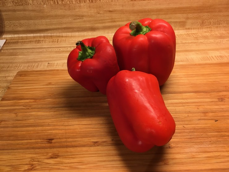 Red bell peppers.