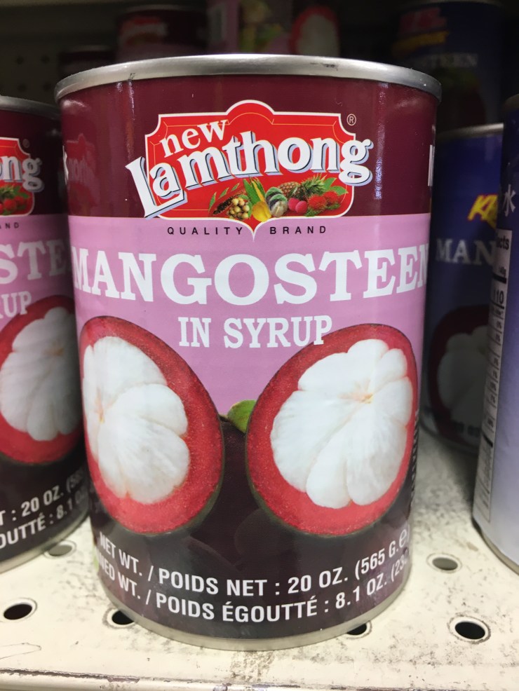 Canned mangosteens.