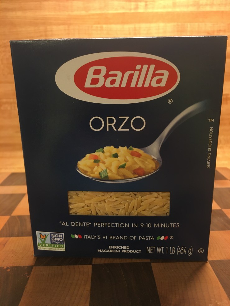 Orzo pasta.