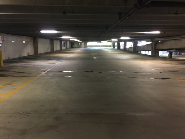 Empty parking deck.