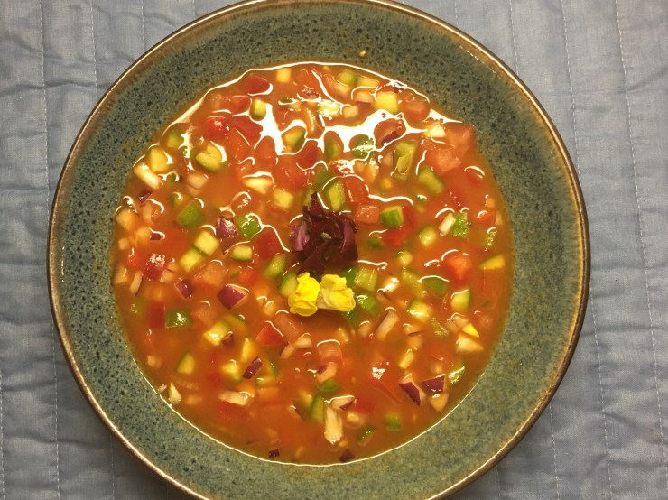 Chunky gazpacho.