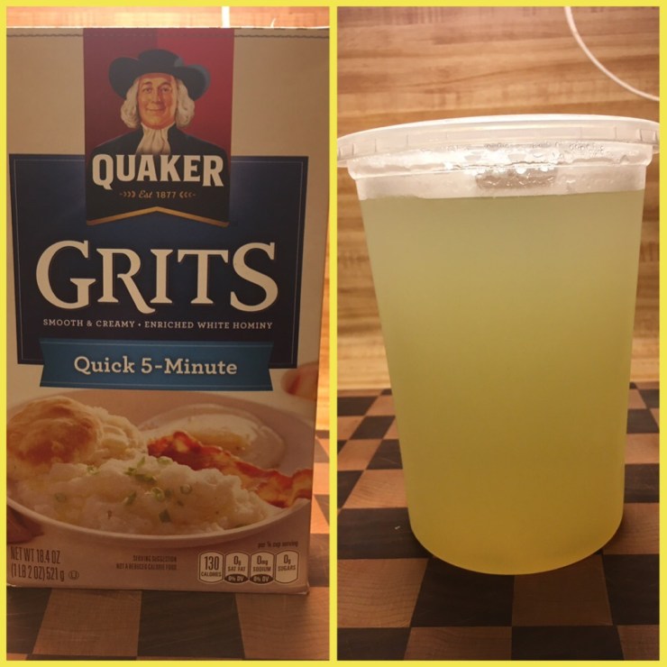 Polenta ingredients.