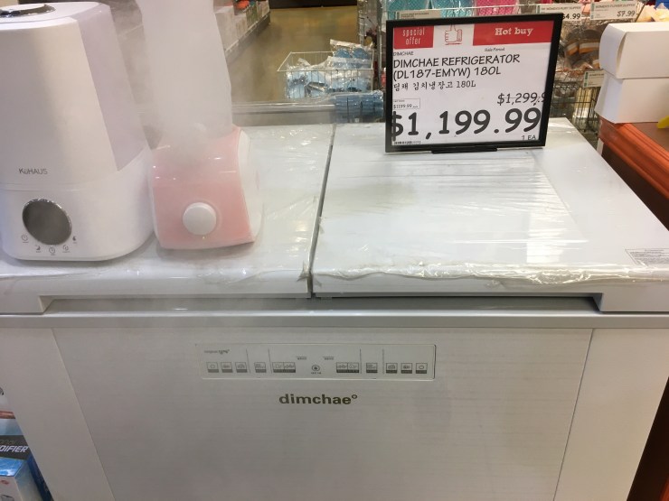 Kimchi refrigerator.