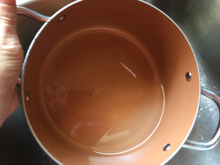 Water from salting a Korean radish.