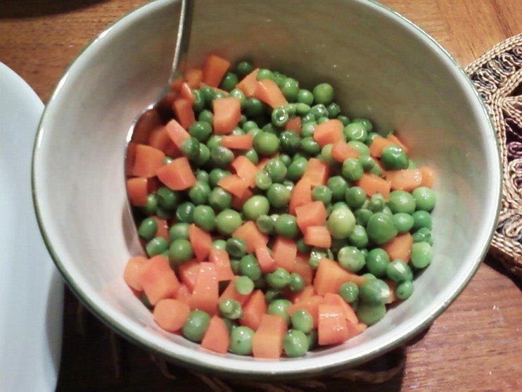Peas and carrots.