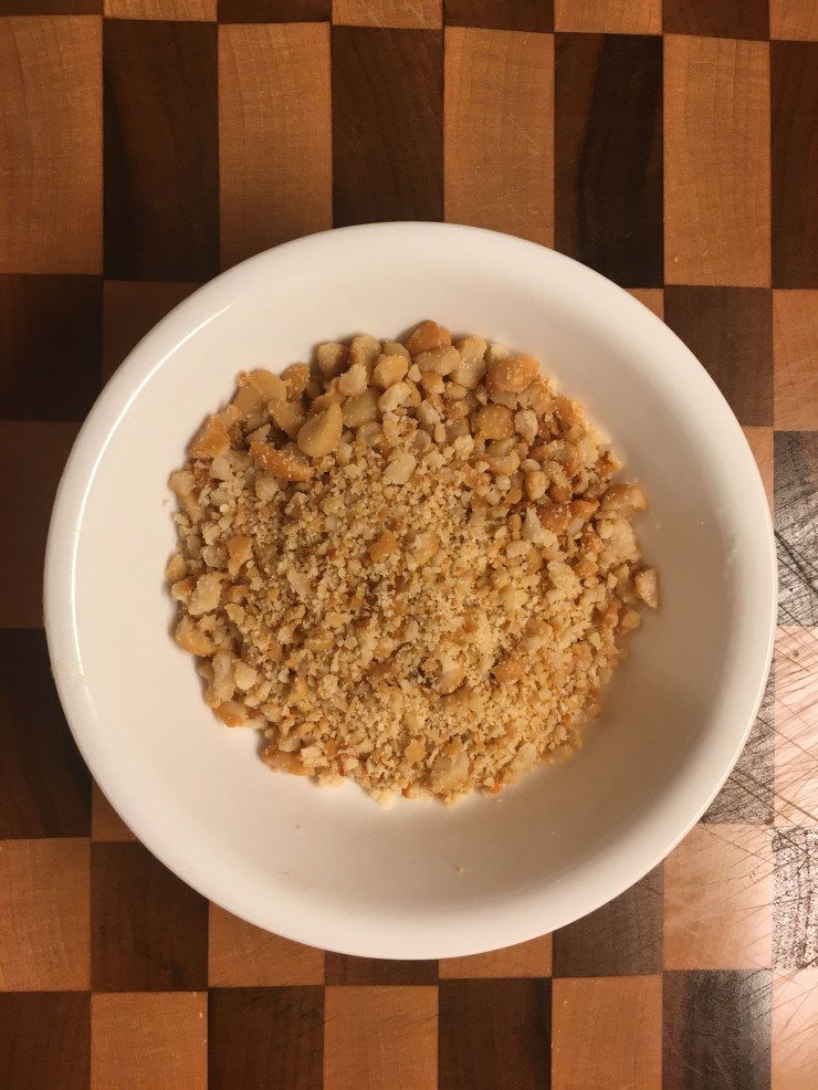 Candied peanut crumble.