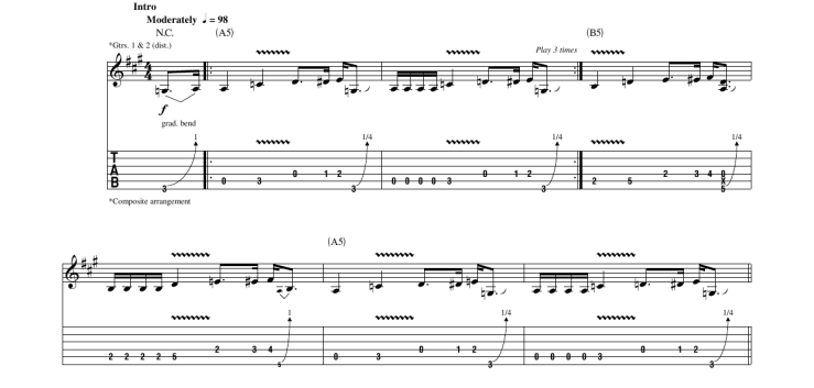 Opening riff to “Heartbreaker” by Led Zeppelin.