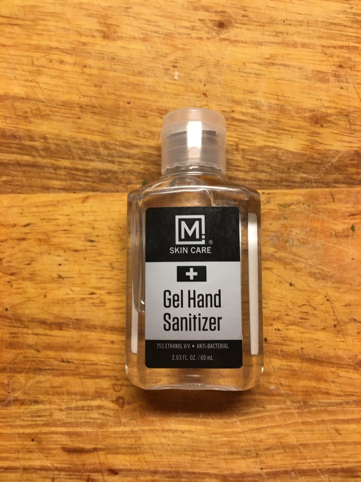 Hand sanitizer tube.