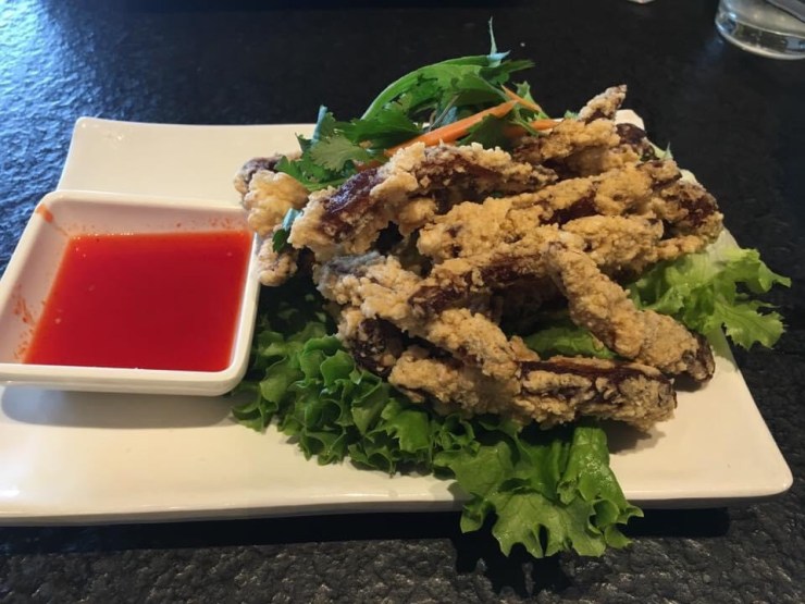 Malaysian fried pig ears.