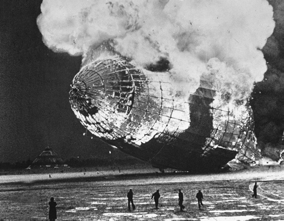 The Hindenburg explosion.