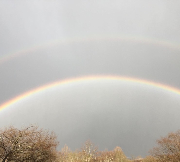 A double rainbow.