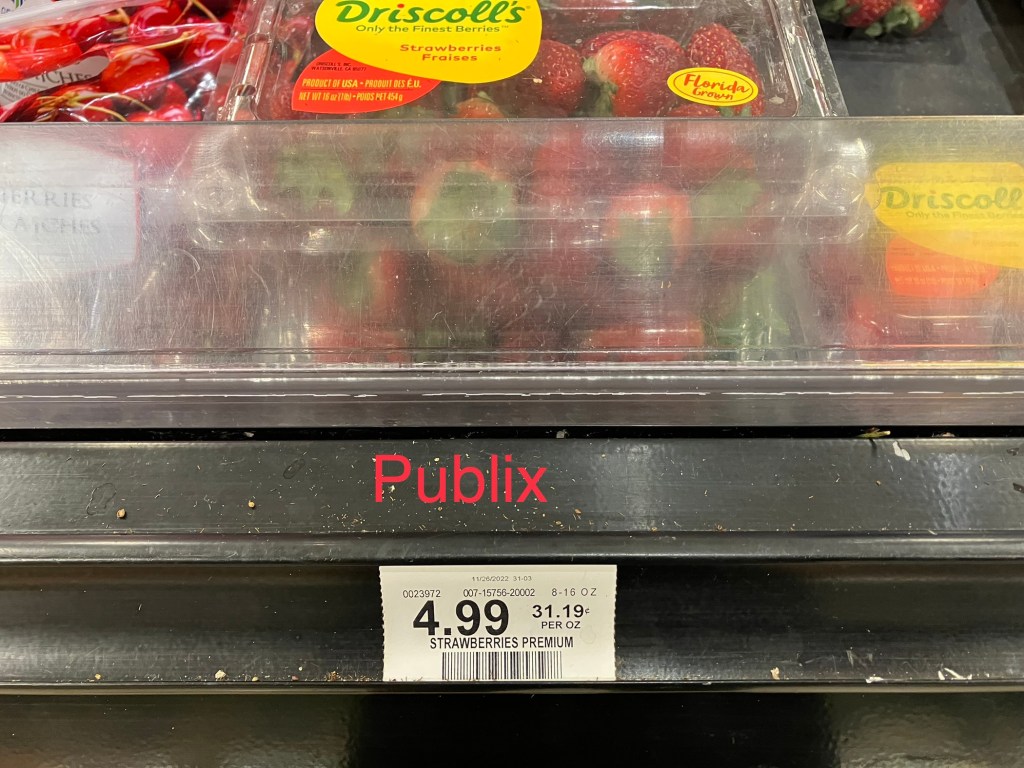 Strawberries at Publix.